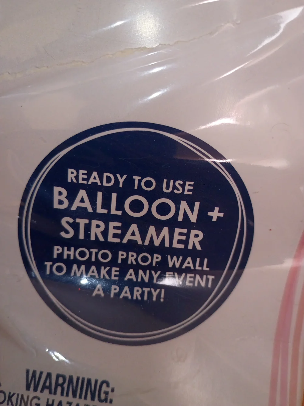 T Party Fashion Rainbow Streamer Photo Wall with White Balloon Cluster